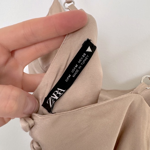 ZARA champagne cowl neck satin cami - Picture 3 of 3